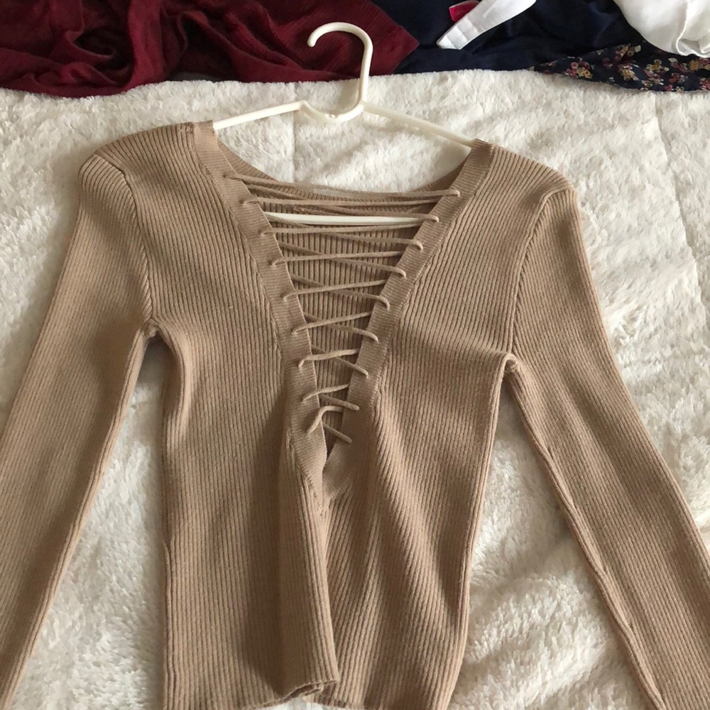 Tan blouse